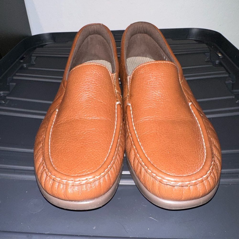 Sas Side Gore Cognac- Slip On Walking Shoe. 11.5w